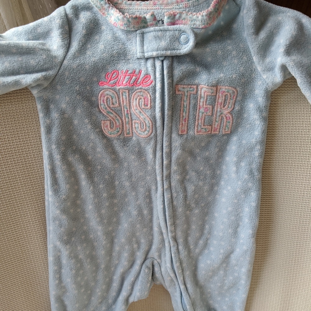 Little sister NB zip pj